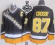 Pittsburgh Penguins #87 Sidney Crosby Black/Yellow CCM Throwback 2017 Stanley Cup Final Patch Stitched NHL Jersey