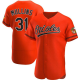 Men's Baltimore Orioles #31 Cedric Mullins Orange Alternate MLB Jersey