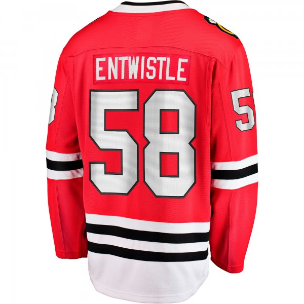 Men's Chicago Blackhawks MacKenzie Entwistle Fanatics Red Home Breakaway Player Jersey