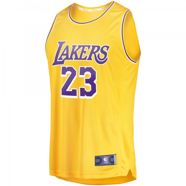 Youth Los Angeles Lakers LeBron James Fanatics Gold Fast Break Player Jersey - Icon Edition