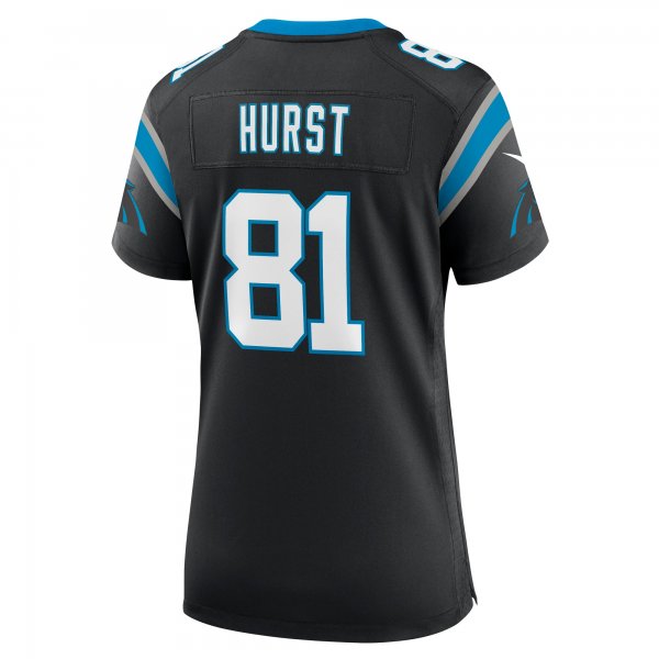 Women's Carolina Panthers Hayden Hurst Nike Black Team Game Jersey