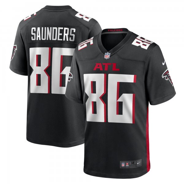 Men's Atlanta Falcons CJ Saunders Nike  Black Team Game Jersey