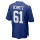 Men's New York Giants John Michael Schmitz Nike  Royal Team Game Jersey