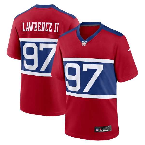 Men's New York Giants #97 Dexter Lawrence II Nike Century Red Alternate Player Game Jersey