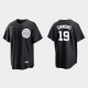 Men's Chicago Cubs #49 Andrelton Simmons Black White Official MLB Jersey