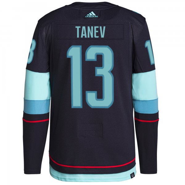 Men's Seattle Kraken Brandon Tanev adidas Navy Home Primegreen Player Jersey