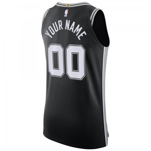 Men's San Antonio Spurs Nike Black Custom Jersey - Icon Edition