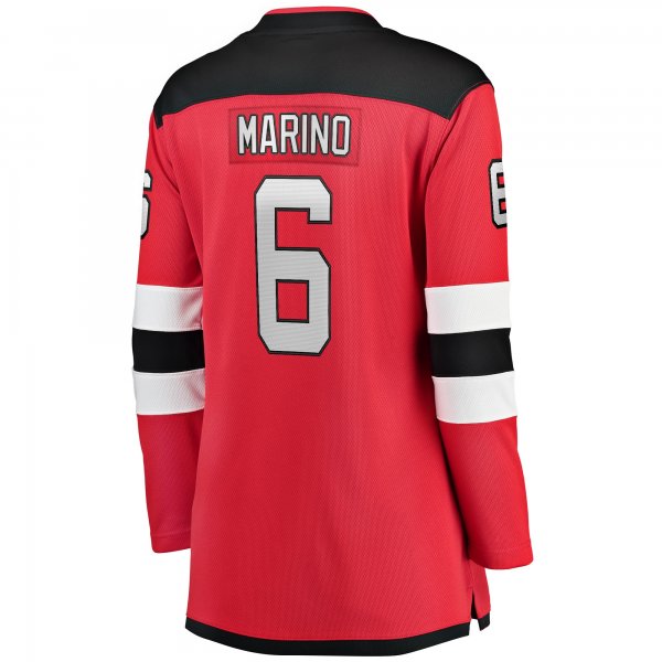 Women's New Jersey Devils John Marino Fanatics Red Home Breakaway Player Jersey