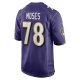 Men's Baltimore Ravens Morgan Moses Nike Purple Game Player Jersey