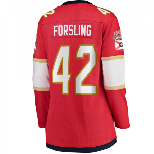 Women's Florida Panthers Gustav Forsling Fanatics Red Home Breakaway Player Jersey