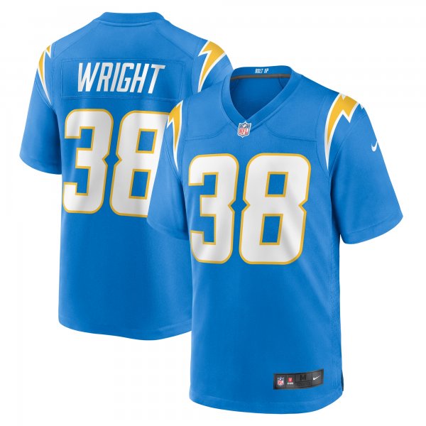 Men's Los Angeles Chargers Milton Wright Nike Powder Blue  Game Jersey