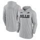 Men's Nike Gray Buffalo Bills 2024 Salute to Service Lightweight Performance Long Sleeve Hoodie T-Shirt