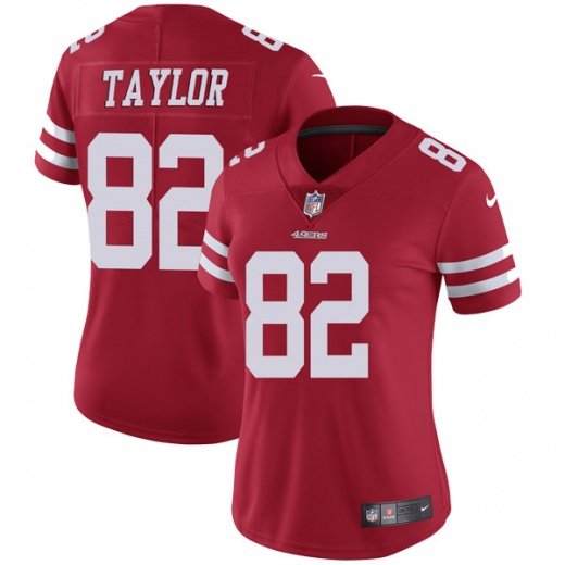 Women's Nike San Francisco 49ers #82 John Taylor Team Color Vapor Untouchable Limited Red NFL Jersey