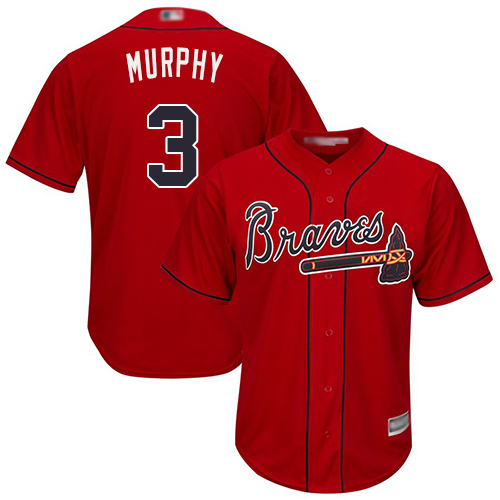 Atlanta Braves #3 Dale Murphy Red Cool Base Stitched MLB Jersey