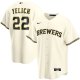 Youth Milwaukee Brewers Christian Yelich Nike Cream Alternate Replica Player Jersey