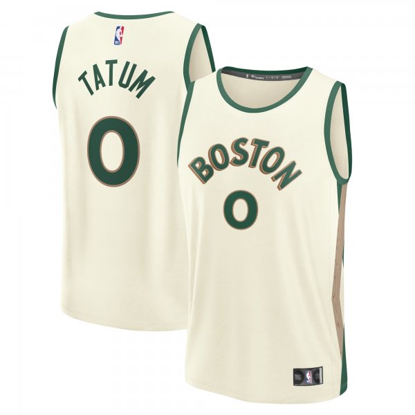 Men's Unisex Boston Celtics #0 Jayson Tatum White 2023/24 Fast Break City Edition Jersey