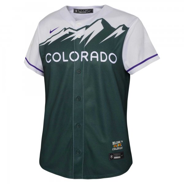 Youth Colorado Rockies Nike Green City Connect Replica Team Jersey