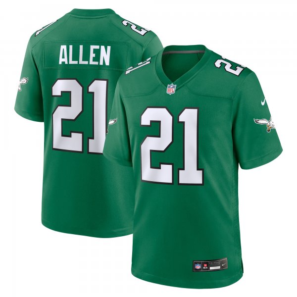 Men's Philadelphia Eagles Eric Allen Nike Kelly Green Alternate Game Jersey