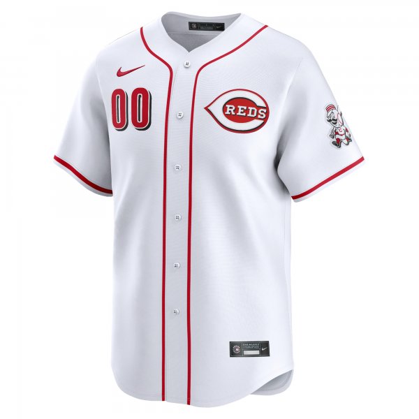 Youth Cincinnati Reds Nike White Home Limited Custom Jersey