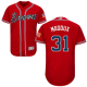 Atlanta Braves #31 Greg Maddux Red Flexbase Collection Stitched MLB Jersey