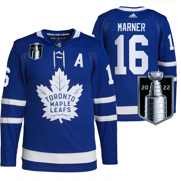 Men's Mitch Marner Toronto Maple Leafs 2022 Stanley Cup Playoffs Royal #16 Jersey