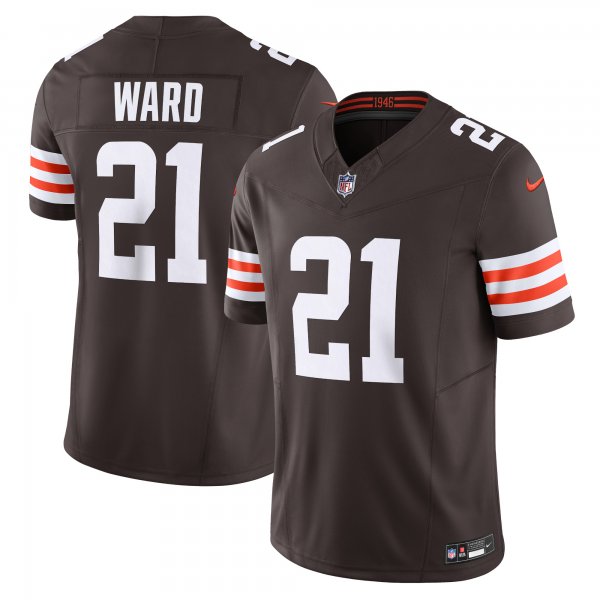 Men's Cleveland Browns Denzel Ward Nike Brown Vapor F.U.S.E. Limited Jersey