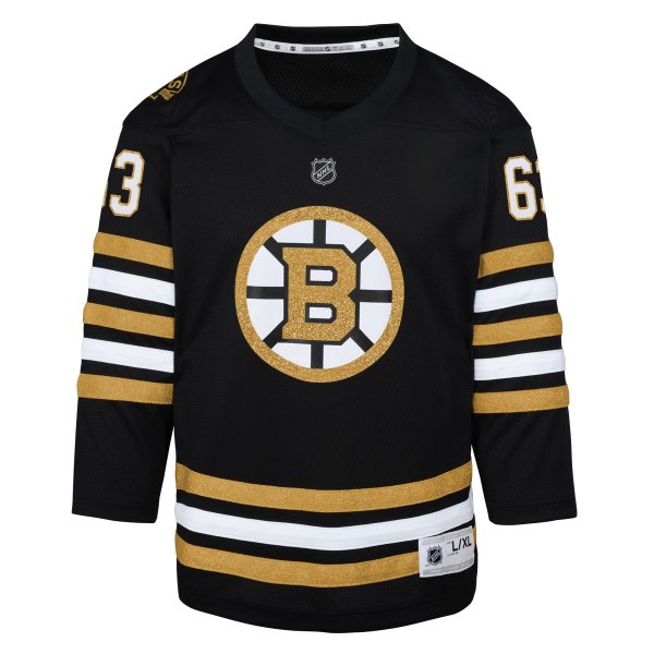 Youth Boston Bruins Brad Marchand Black 100th Anniversary Replica Player Jersey