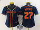 Women's Houston Astros #27 Jose Altuve Nike Navy 2022 City Connect Replica MLB Jersey with 2022 World Series Patch