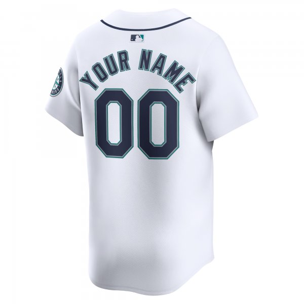 Youth Seattle Mariners Nike White Home Limited Custom Jersey