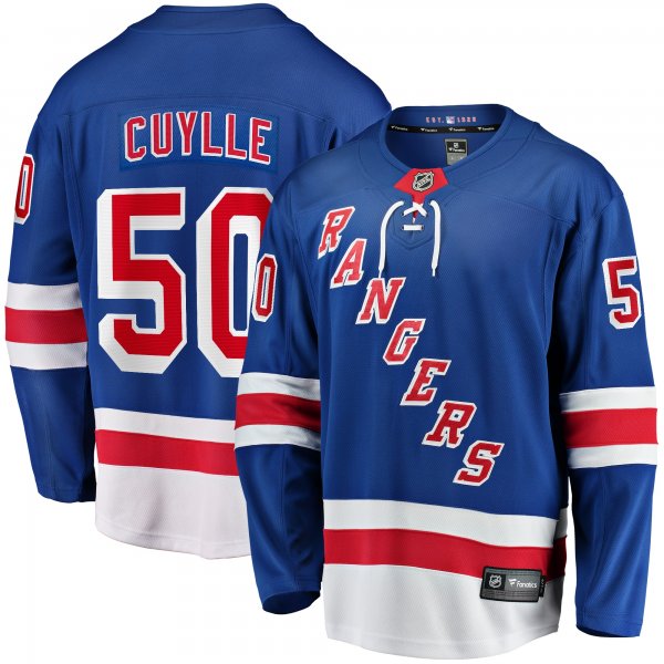 Men's New York Rangers Will Cuylle Fanatics Blue Home Premier Breakaway Player Jersey