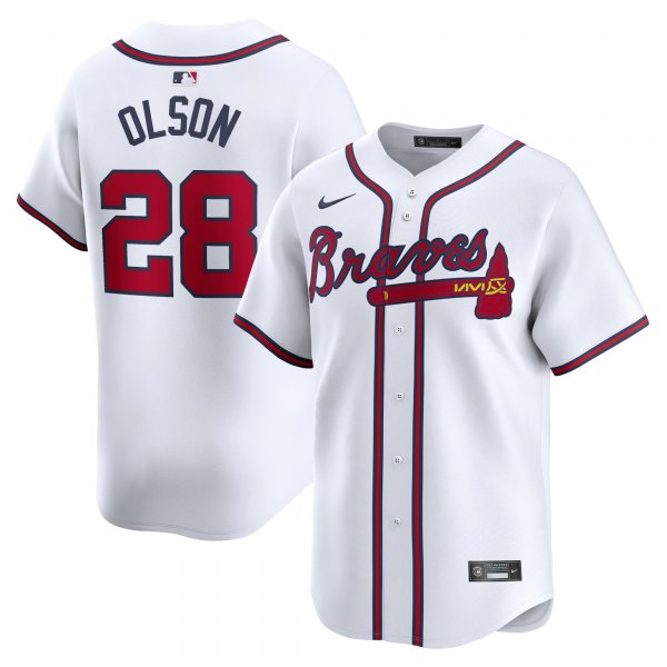 Men's Atlanta Braves Matt Olson Nike White Home Limited Player Jersey