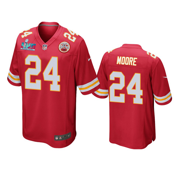 Men's Kansas City Chiefs #25 Skyy Moore Red Super Bowl LVII Limited Jersey