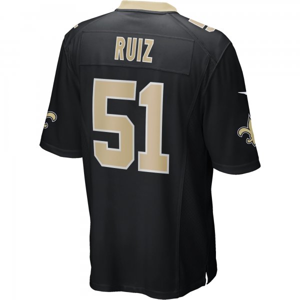 Men's New Orleans Saints Cesar Ruiz Nike Black Game Jersey