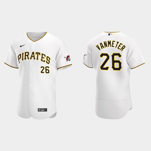 Men's Pittsburgh Pirates #26 Josh VanMeter White Home Flex Base MLB Jersey