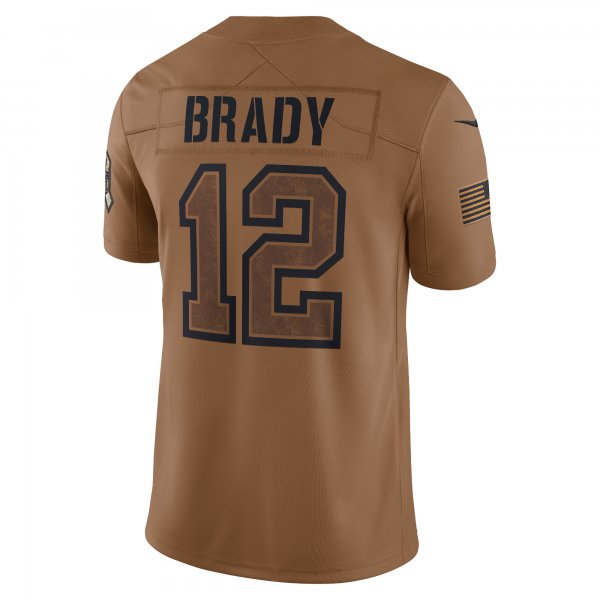 Men's Tampa Bay Buccaneers Tom Brady Nike Brown 2023 Salute To Service Limited Jersey