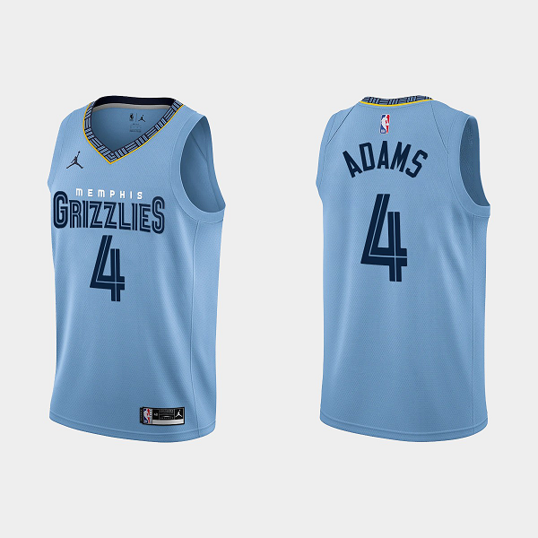 Men's Memphis Grizzlies #4 Steven Adams 2022-23 Statement Edition Blue NBA Jersey