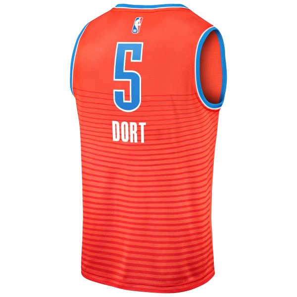 Men's Oklahoma City Thunder Luguentz Dort Fanatics Orange Fast Break Replica Player Jersey - Statement Edition