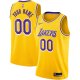 Men's Los Angeles Lakers Nike Gold Custom Swingman Jersey - Icon Edition