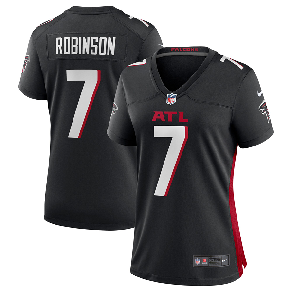 Women's Atlanta Falcons #7 Bijan Robinson Nike Black 2023 NFL Draft First Round Pick Limited Jersey