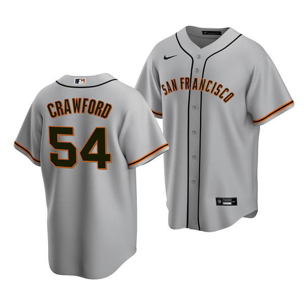 Men's San Francisco Giants #54 Reggie Crawford 2022 MLB Draft Jersey Gray Road