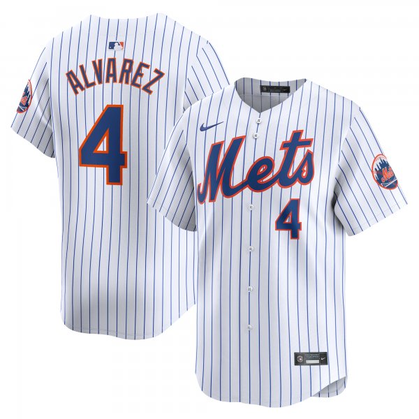 Men's New York Mets Francisco Alvarez Nike White Home Limited Player Jersey