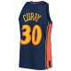 Men's Golden State Warriors Stephen Curry Mitchell & Ness Navy Hardwood Classics Swingman Jersey