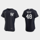 #48 Anthony Rizzo New York Yankees Flex Base Alternate Navy Men's Jersey