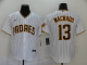 Men's San Diego Padres #13 Manny Machado White Stitched MLB Cool Base Nike Jersey