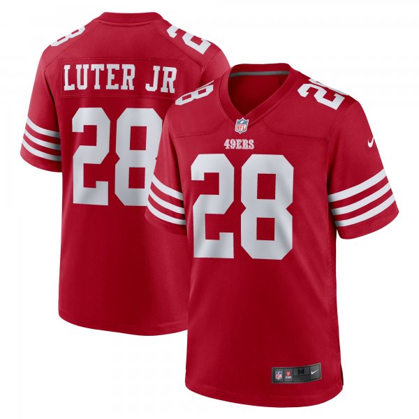 Men's San Francisco 49ers Darrell Luter Jr. Nike  Scarlet  Game Jersey