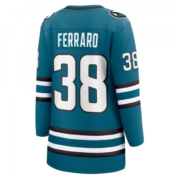 Women's San Jose Sharks Mario Ferraro Fanatics Teal Home Breakaway Player Jersey