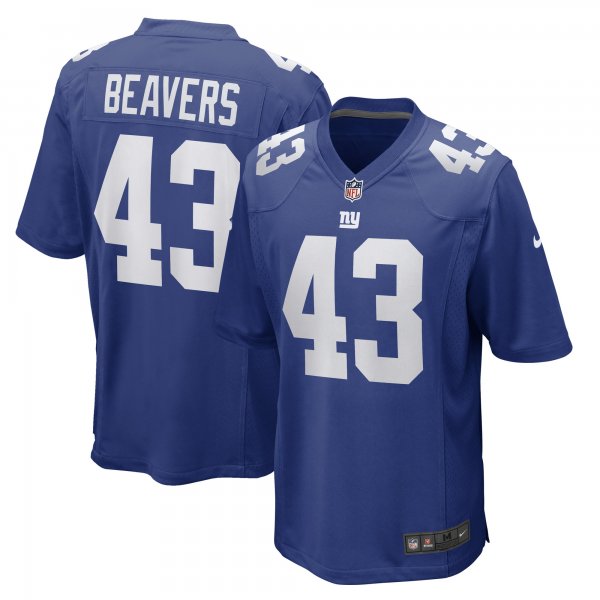 Men's New York Giants Darrian Beavers Nike Royal Game Player Jersey