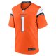 Men's Denver Broncos  Nike Orange #1 Dad Game Jersey