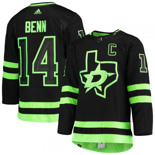 Men's Dallas Stars Jamie Benn adidas Black Alternate Primegreen Player Jersey