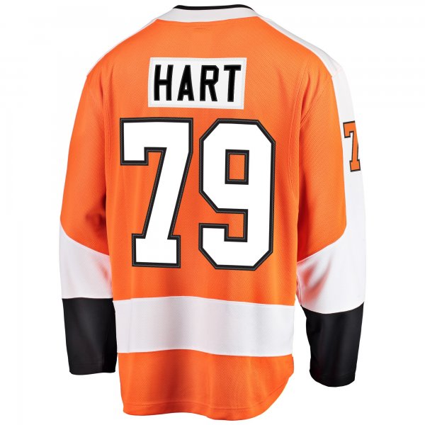 Men's Philadelphia Flyers Carter Hart Fanatics Orange Home Premier Breakaway Player Jersey